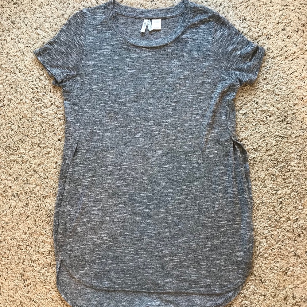 Gray tunic blouse